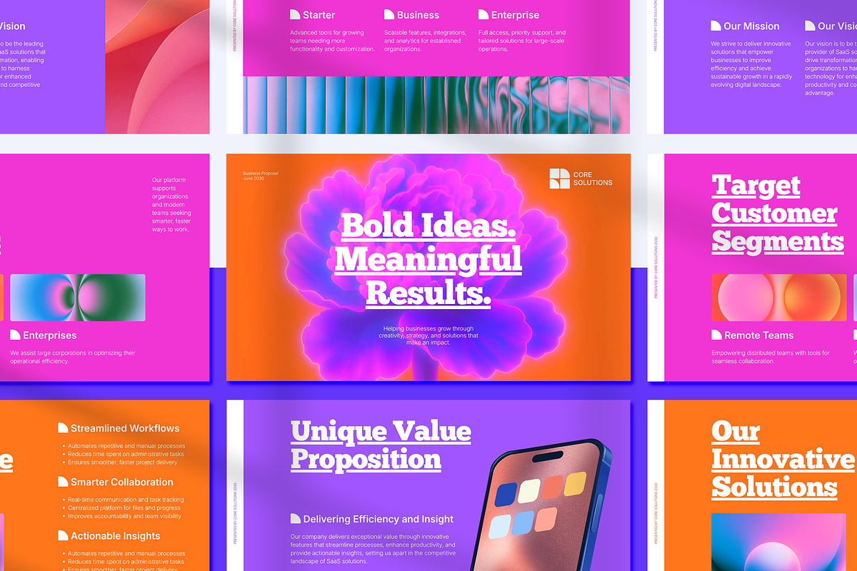 Vibrant Startup Pitch Deck, a Presentation Template by Creatif Foundry (Photo 1 of 7)