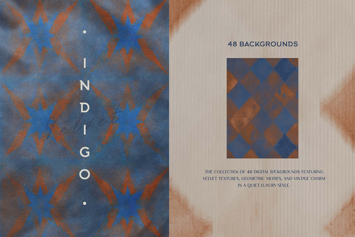 Indigo Velvet Textured Backgrounds, a Background Graphic by DigARTbyHavroshka (Photo 2 of 9)