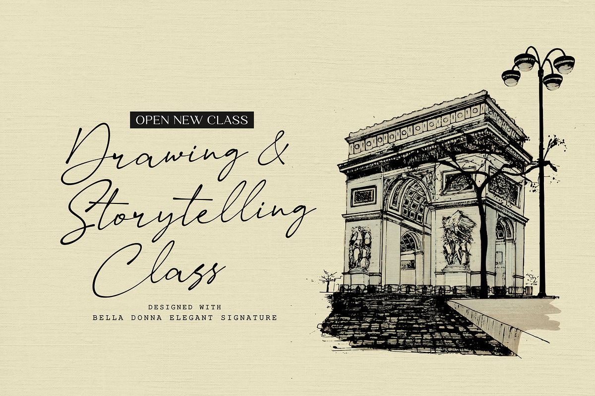 Bella Donna / Elegant Signature, a Script Font by Java pep (Photo 4 of 13)