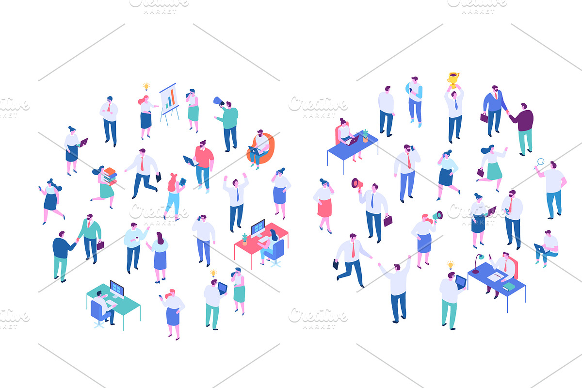 Isometric cartoon people vector set, a Person Illustration by Vector_Art (Photo 17 of 24)