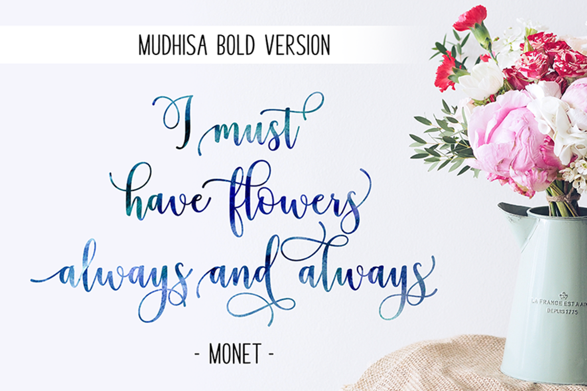 New Mudhisa Script, a Script Font by Barland Design (Photo 6 of 9)