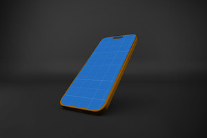 iPhone 16 Pro Max Gold Mockup, an iPhone Mockup by Qaleb Studio