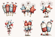 Whimsical Patriotic ice cream, a Seasonal Illustration by Designworld (Thumbnail 5 of 9)