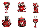 Watercolor Valentine Clipart, an Illustration by CreationArt (Thumbnail 4 of 4)