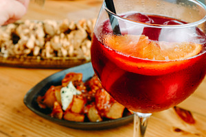 sangria and tapas during summer lunch, a Photo by Nito