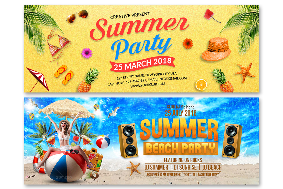 Summer Facebook Cover, a Social Media Template by Creative  designer (Photo 2 of 16)