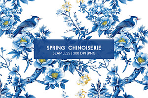 SPRING CHINOISERIE Seamless Pattern