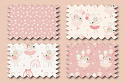 Pink Ballerina clipart and paper set, an Animal Illustration by Poppymoondesign (Thumbnail 7 of 10)