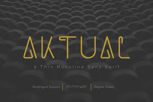 Aktual Thin Monoline Sans Serif