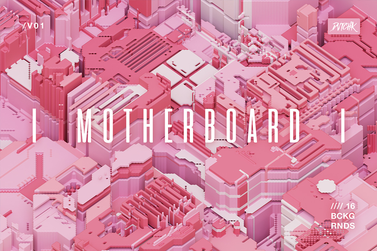 Motherboard | 3D Circuit Backgrounds, a Background Graphic by dvtchk (Photo 9 of 12)