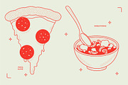 Italian Food Vector Illustrations, a Food Illustration by TheFoodAtlas (Thumbnail 2 of 16)