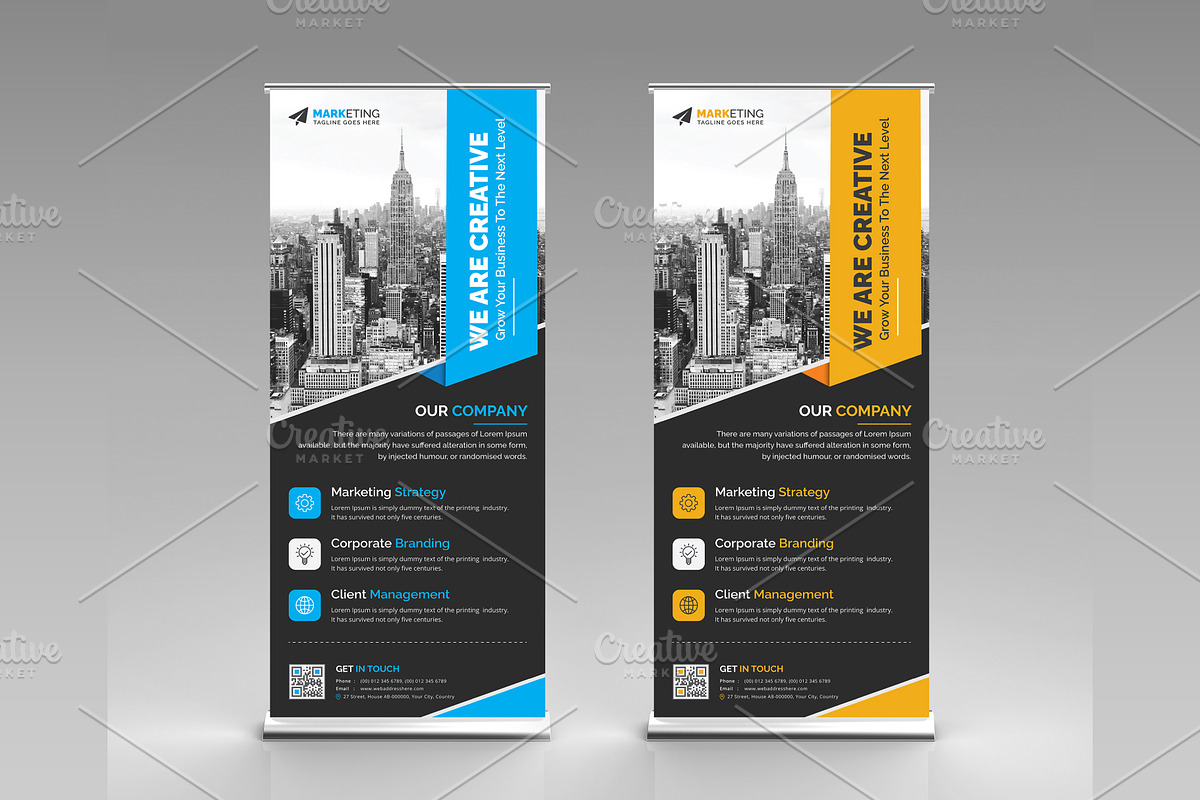 Corporate Roll Up Banner, a Stationery Template by GraphicsBurg (Photo 1 of 3)