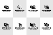 Letters BK KB BL LB BM MB BN NB Logo, a Branding & Logo Template by Pray Art Design Studio (Thumbnail 1 of 2)