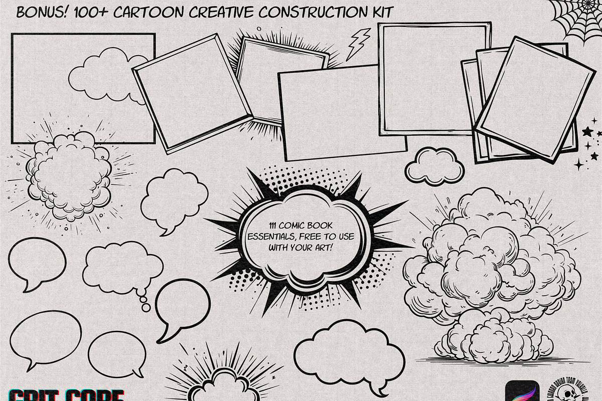 Procreate - Gritty brushes, a Brush Add-On by Studio.Valhalla (Photo 8 of 9)
