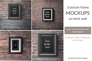 Brick Wall Frame Mockup