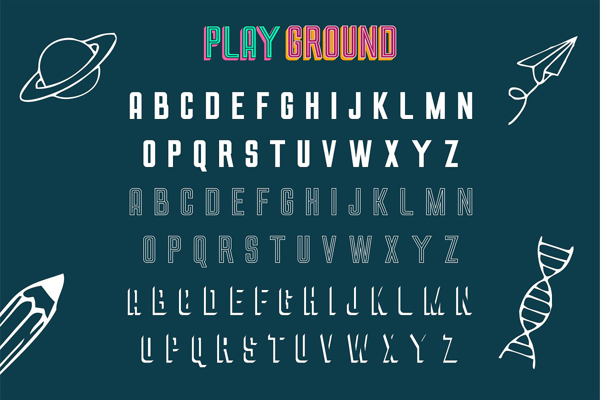 Play Ground Font | 3D Font, a Sans Serif Font by WhymoreArt (Photo 9 of 10)