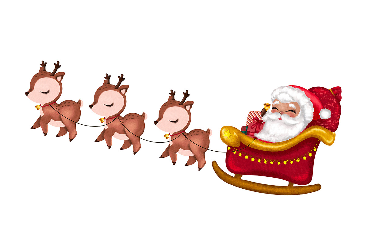Cute Christmas Clipart Set, an Illustration by HabitusDesigns (Photo 7 of 7)