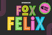 Fox Felix: 4 Font Styles, a Handwritten Font by Fox7 By Rattana (Thumbnail 1 of 12)