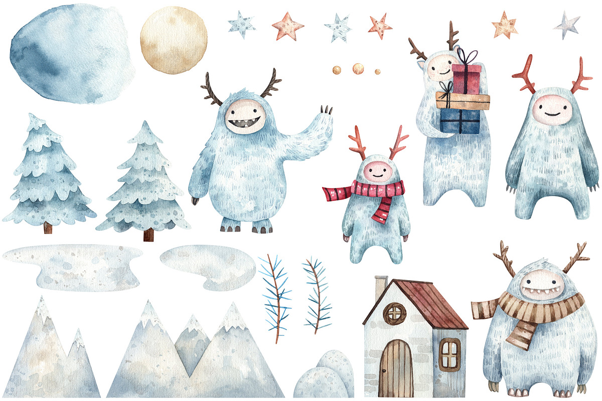 Winter collection - Yeti, a Seasonal Illustration by Dashamoony (Photo 2 of 4)