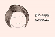 Hair brush - Adobe Illustrator, a Brush Add-On by Big Bundles Shop (Thumbnail 3 of 6)