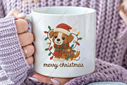 Crochet Christmas Puppy PNG, an Illustration by CraftArtStudio (Thumbnail 2 of 4)