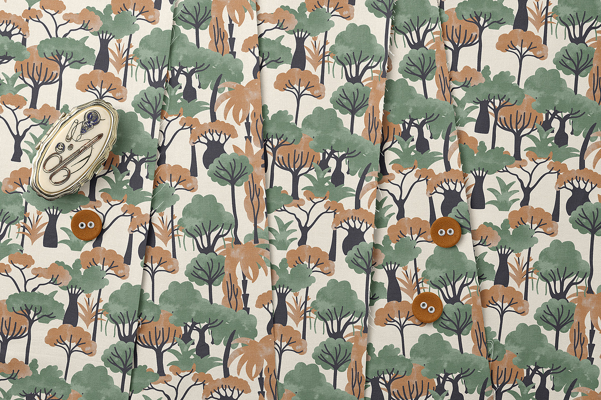 Botanical Jungle Trees Pattern, a Pattern Graphic by StudioGlouna (Photo 4 of 5)