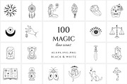 Magic Icon Set, an Outline Icon by NatalieArtShop (Thumbnail 1 of 16)