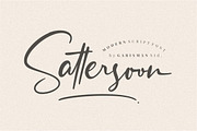 Sattersoon - Modern Script Font, a Script Font by Garisman Std (Thumbnail 1 of 10)