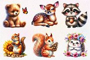 Cute Woodland Animal Clipart, an Illustration by Dream Creation (Thumbnail 2 of 7)