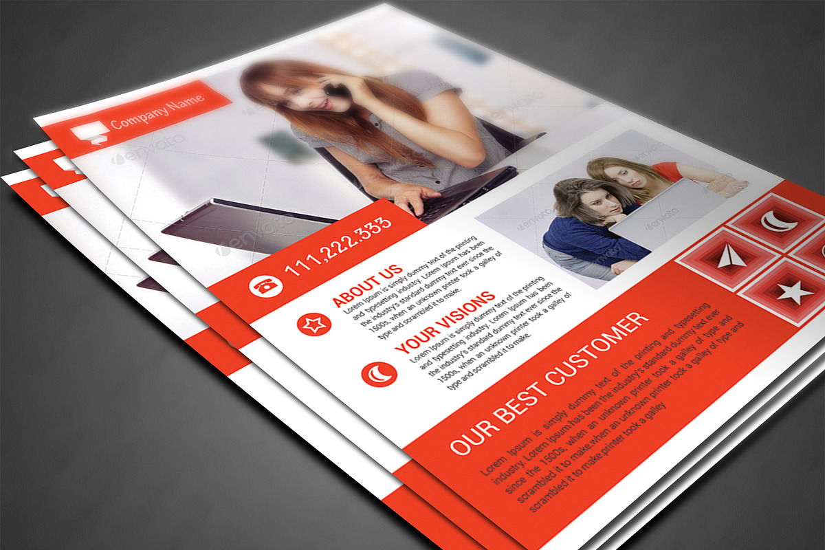 Corporate Business Flyer Print Templ, a Flyer Template by AfzaalGraphics (Photo 3 of 4)