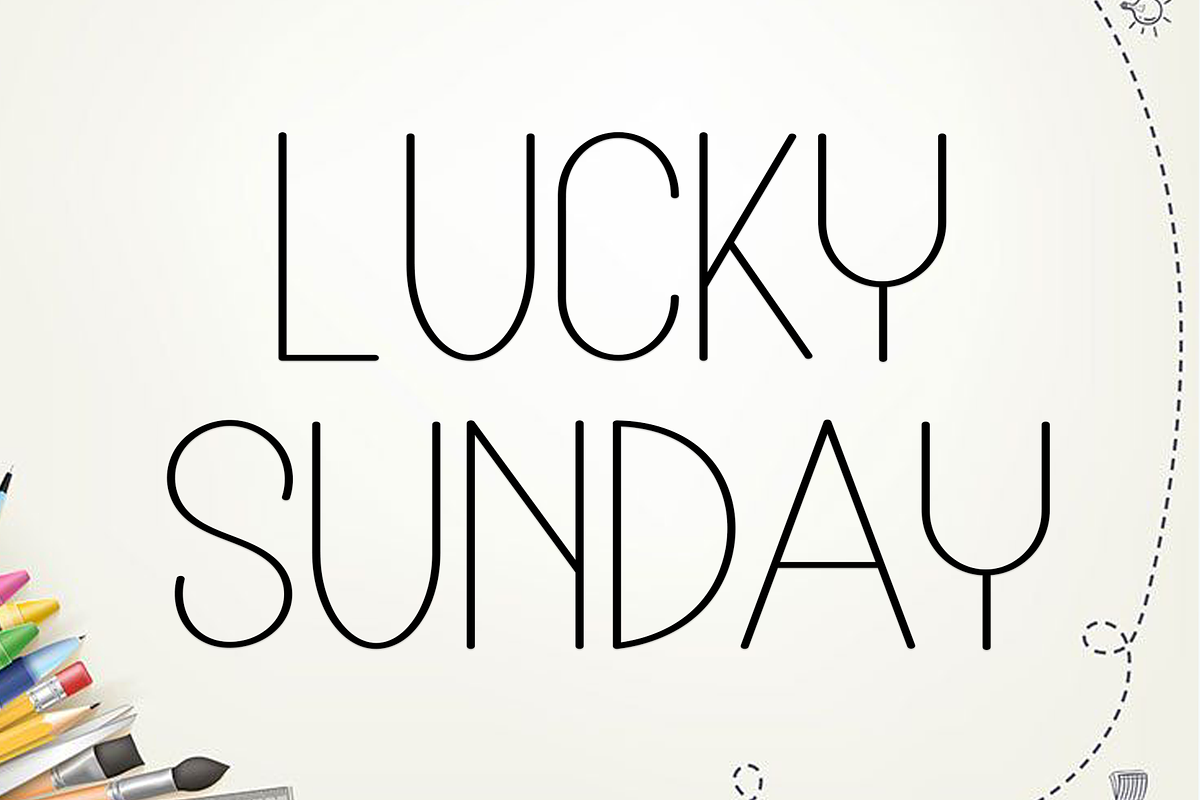Lucky Sunday, a Sans Serif Font by InermediaSTUDIO (Photo 1 of 8)