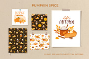 Pumpkin Spice Autumn Clipart, a Seasonal Illustration by Nadezhda Mikhailova (Thumbnail 2 of 10)