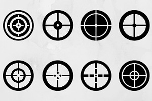 Aim Sniper Silhouette SVG, an Object Illustration by newminddesign
