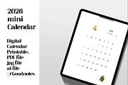 2026 mini calendar, a Templates & Theme by dott (Thumbnail 3 of 4)