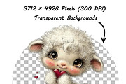 Whimsical Valentine Day Girl Clipart, an Illustration by one-touch (Thumbnail 13 of 16)
