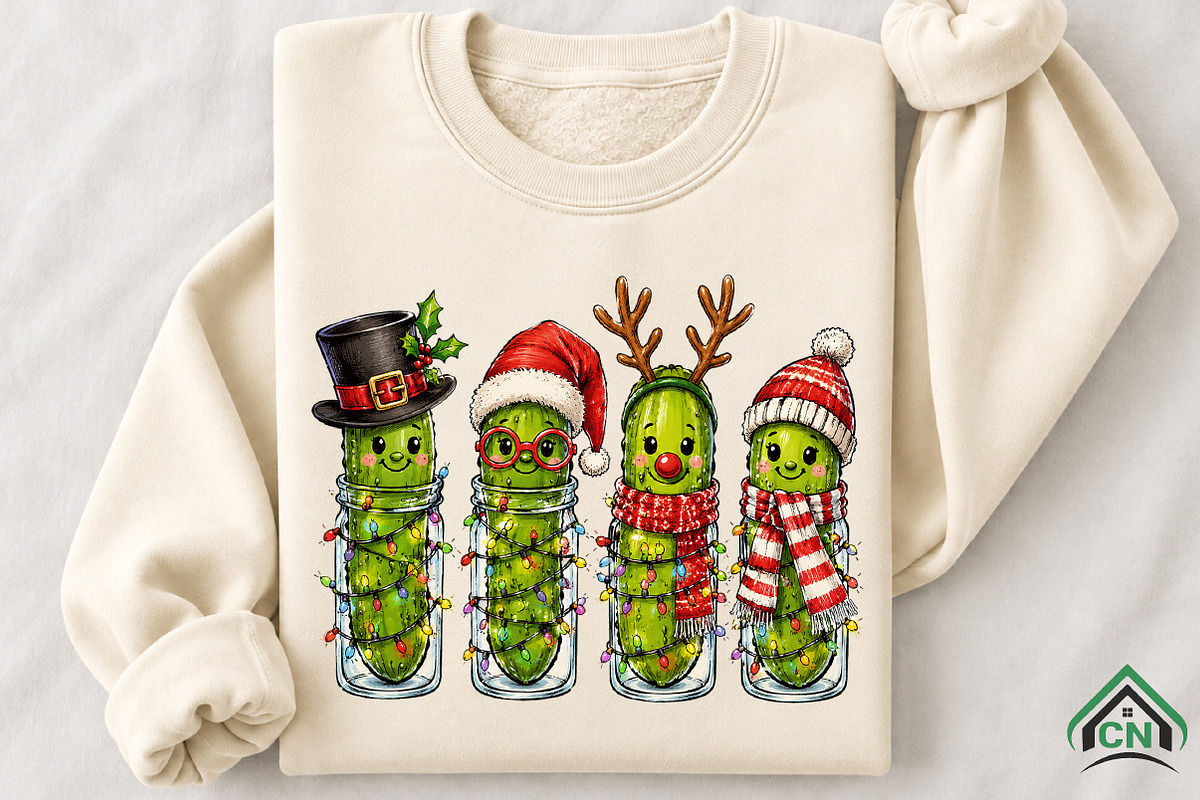 Funny Christmas Pickle Png, a Seasonal Illustration by Craft Nest (Photo 4 of 5)