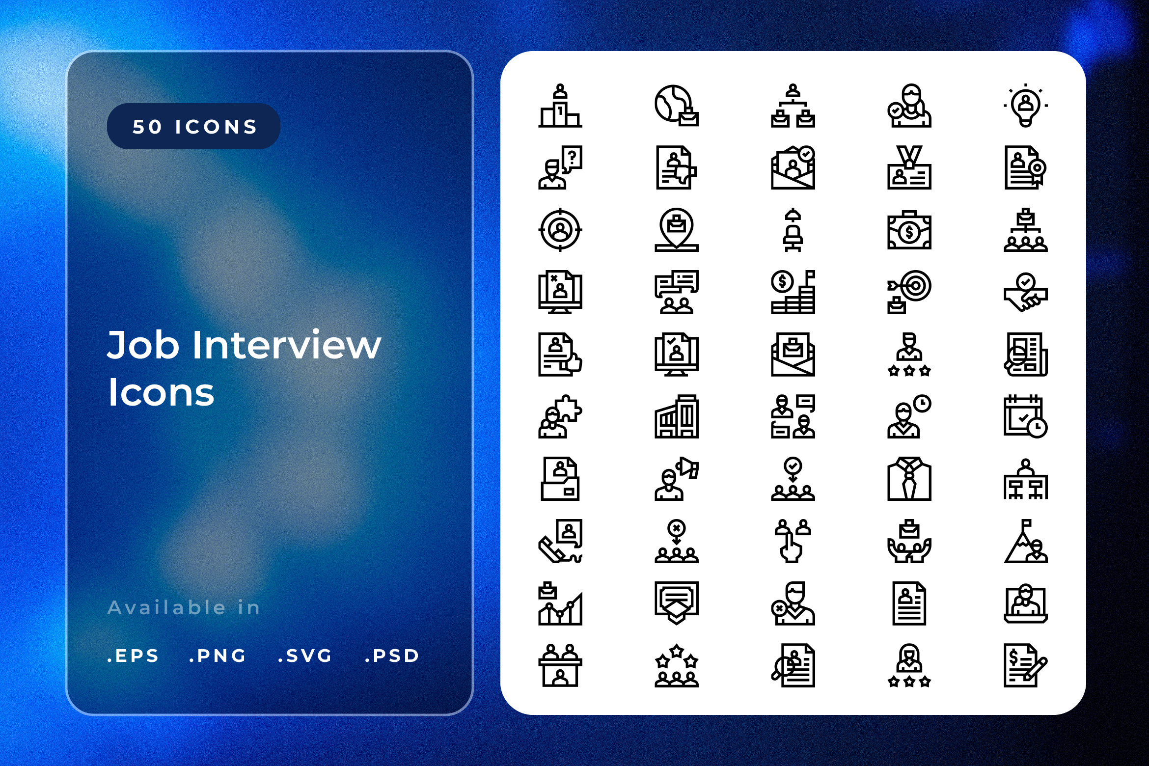 Job Interview Icons, an Icon by Wencory