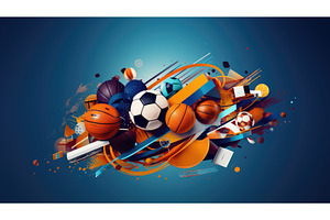 virtual digital sport background ai, a Sports & Recreation Photo by pikepicture
