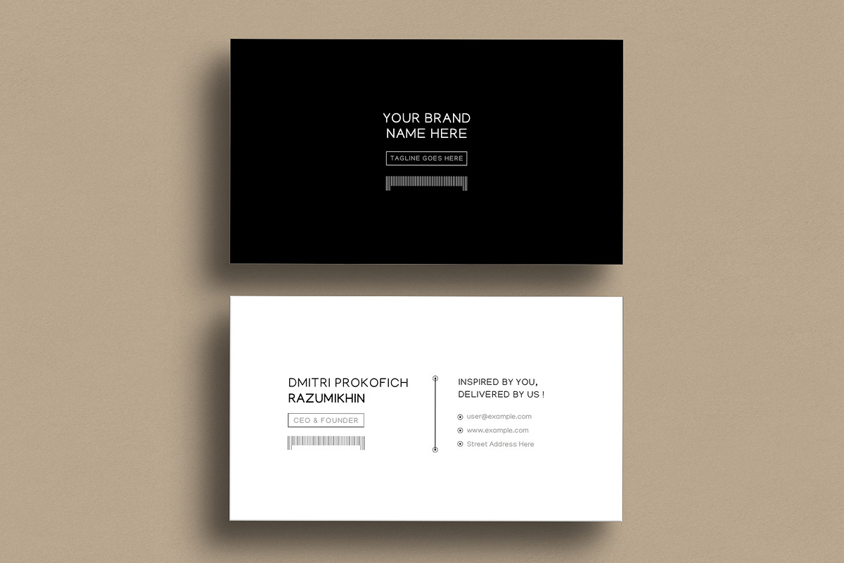 Black And White Business Card, a Card Template by MightyDesign (Photo 3 of 6)