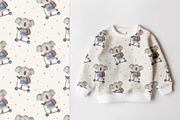 Koala in a blue t-shirt, a Pattern Graphic by Olena Kuznietsova (Thumbnail 5 of 10)