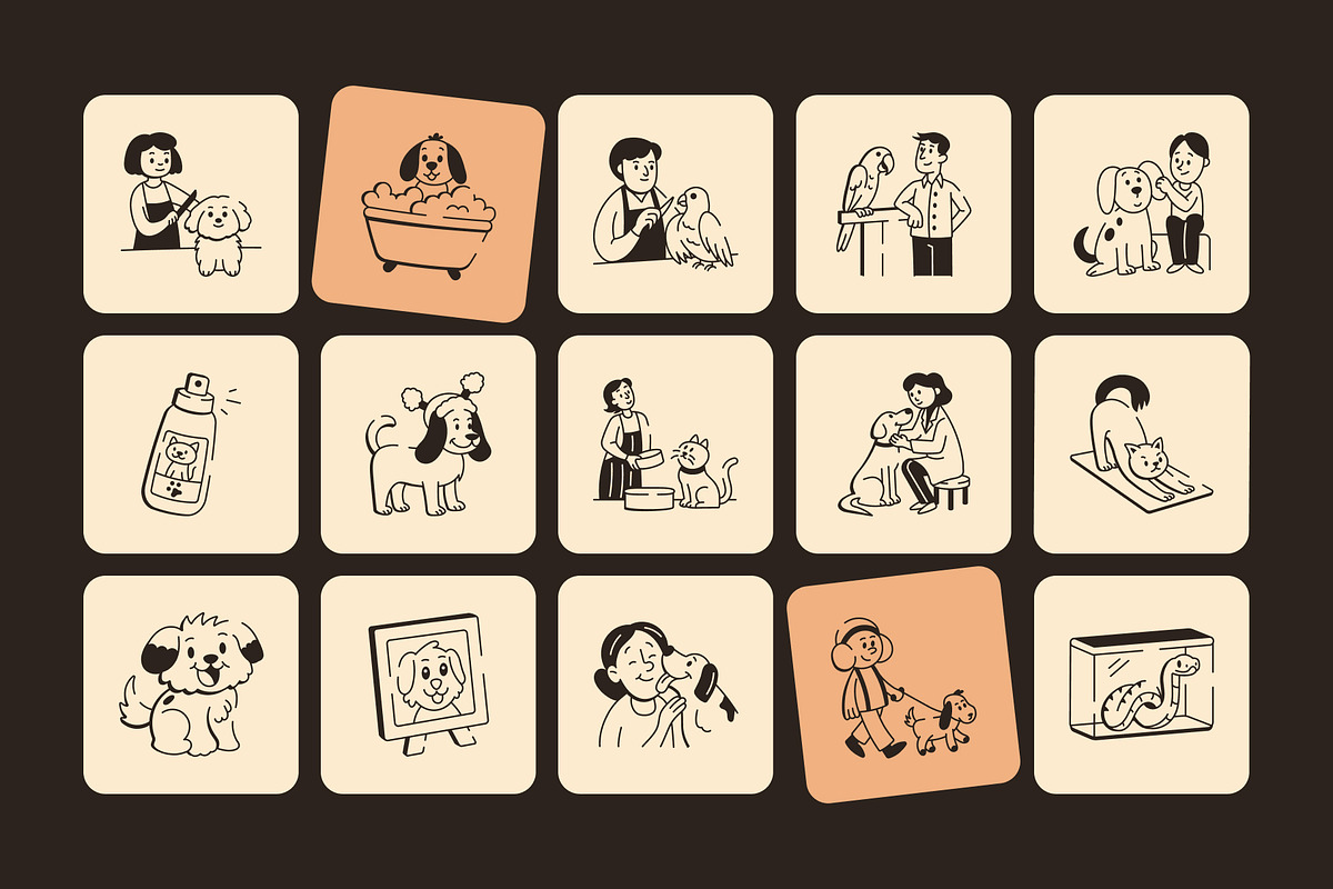 Animated Pet Icon Art Set, an Outline Icon by Vectors Market (Photo 3 of 4)
