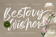 Bestovy Wisher Modern Handbrush Font, a Script Font by stylishtype.co (Thumbnail 1 of 15)