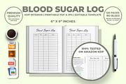 Blood Sugar Log KDP Interior, a Templates & Theme by M9 Design (Thumbnail 2 of 3)