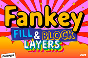 Fankey - Fill and Block, a Handwritten Font by Flavortype (Thumbnail 1 of 10)