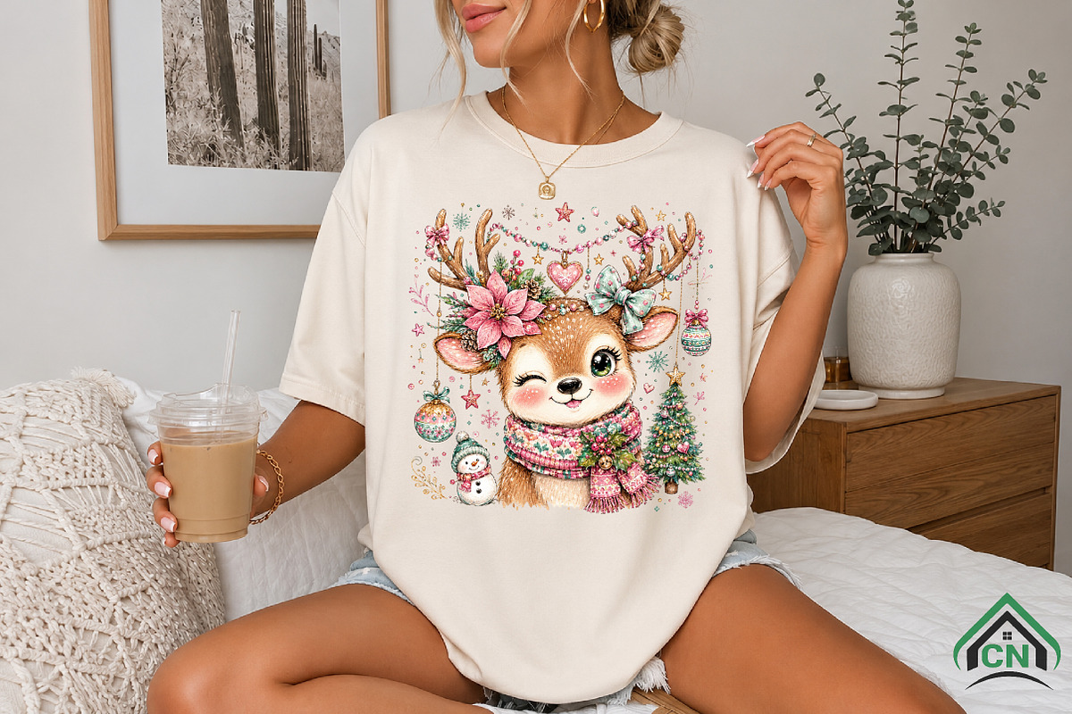 Whimsical Christmas Deer PNG, a Seasonal Illustration by Craft Nest (Photo 5 of 6)