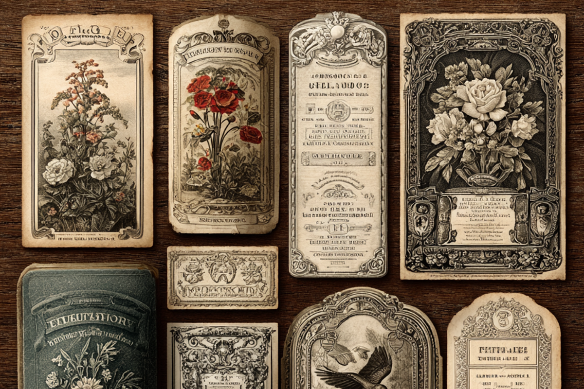 Antique Victorian Bookplate Junk, a Background Graphic by Printable Treasure (Photo 3 of 7)