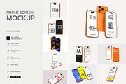 iPhone Screen Device Mockup Bundle, an iPhone Mockup by graphypix (Thumbnail 2 of 14)