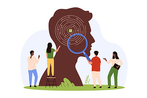 Maze psychology game, decision, a Person Illustration by Flashvector