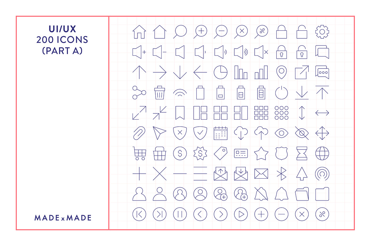 UI/UX Line Icons, an Outline Icon by Made by Made