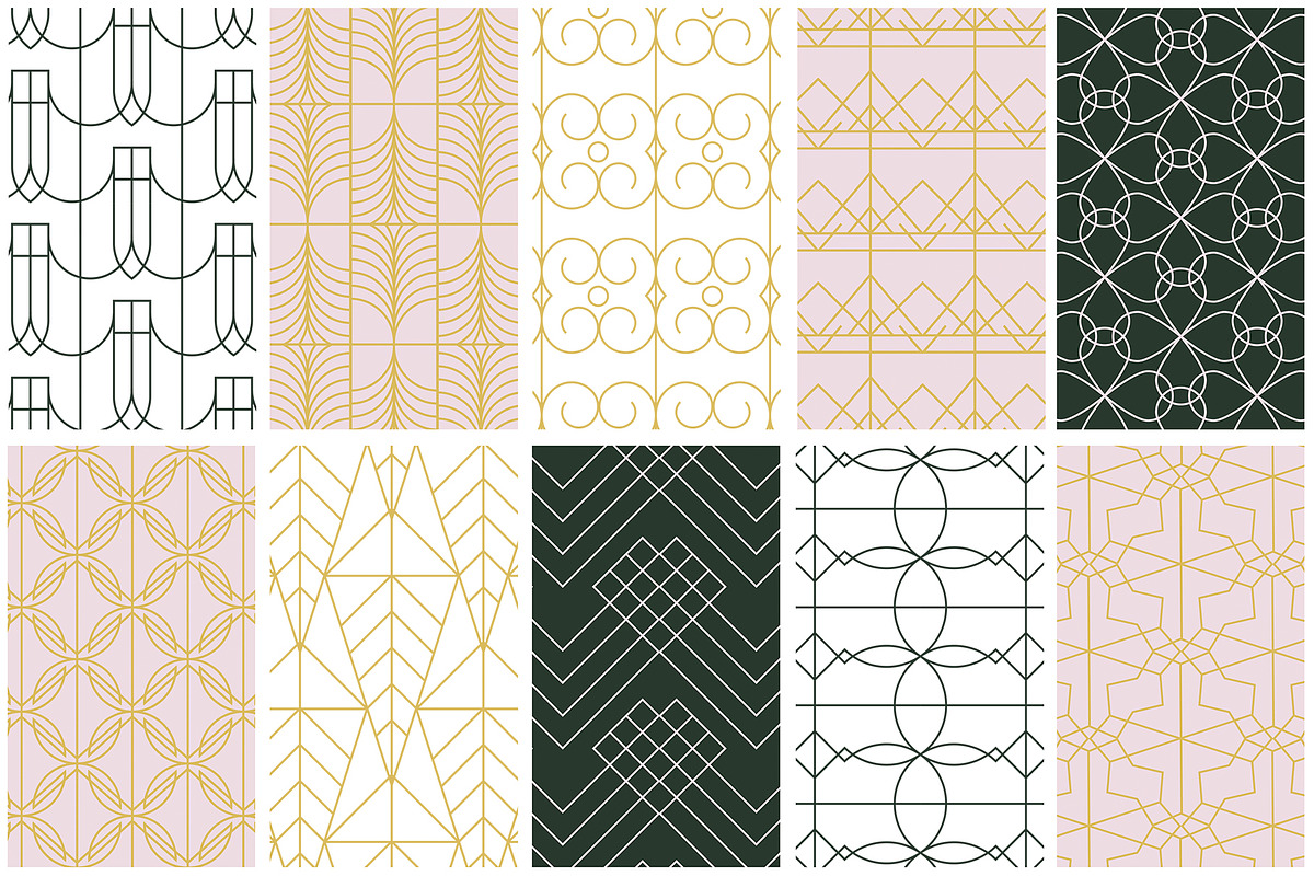 Simple Mono Line Patterns, a Pattern Graphic by